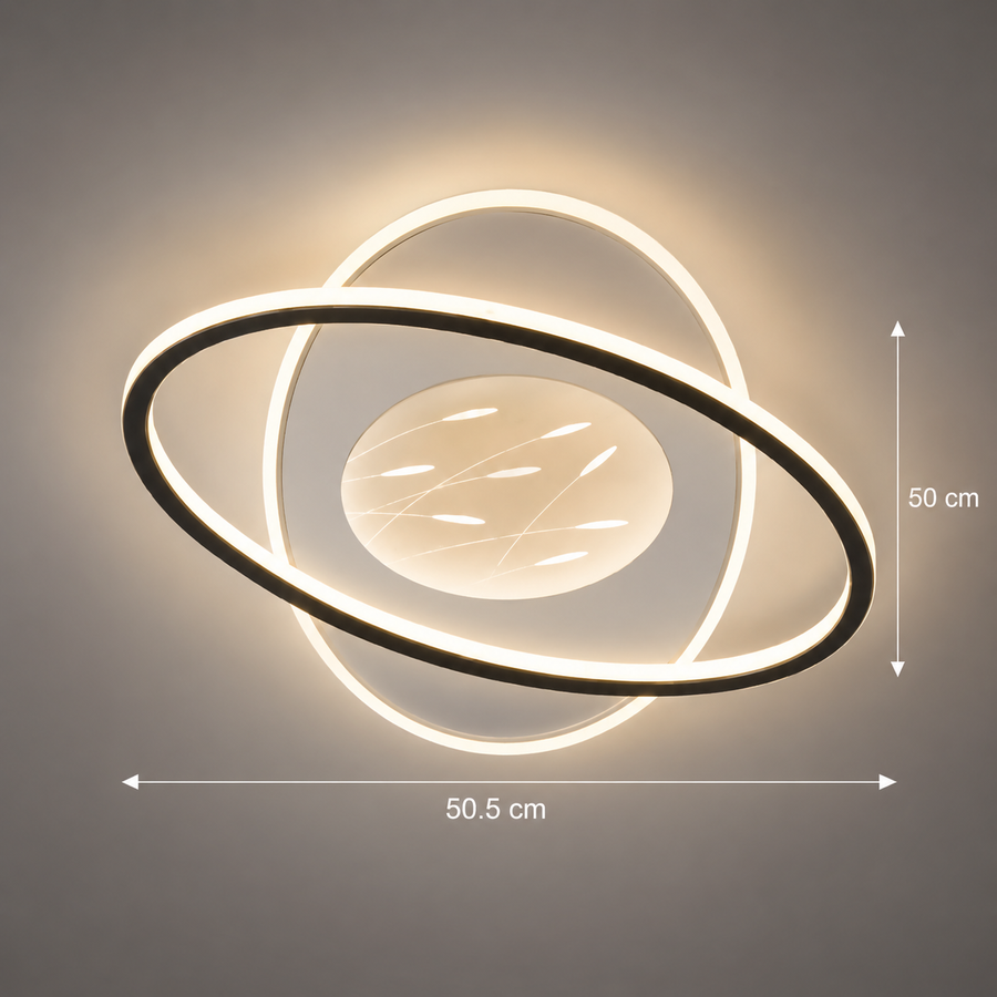 LED -csillár Volta 125W távirányítóval, ovális, hideg/forró/semleges fény, instabil, fekete