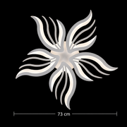 LED csillár távirányítóval SAKURA 62W, 5 szirom, hideg/meleg/semleges fény, szabályozható, fehér