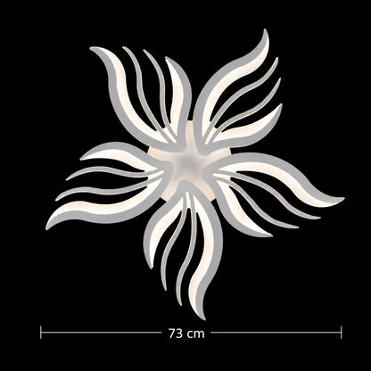 LED csillár távirányítóval SAKURA 62W, 5 szirom, hideg/meleg/semleges fény, szabályozható, fehér