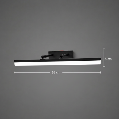 LED fali lámpa, MALAWI, 6W, lineáris, meleg/semleges/hideg fény, fekete