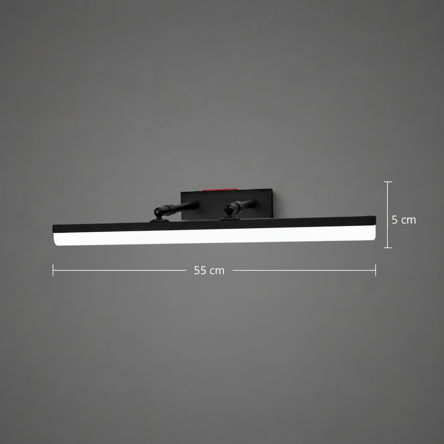 LED fali lámpa, MALAWI, 6W, lineáris, meleg/semleges/hideg fény, fekete