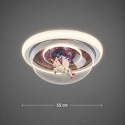 UNICORN LED csillár, 104 W, 50 cm, hideg/meleg/semleges fény, rózsaszín