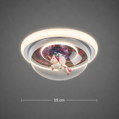 UNICORN LED csillár, 104 W, 50 cm, hideg/meleg/semleges fény, rózsaszín