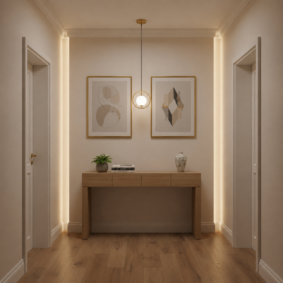LOFT Haven csillár, 1x E27, fehérarany, fém, állítható magasságú