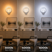 Urbanist LED lámpa 19W kerek hideg/meleg/semleges fény akril és fehér fém