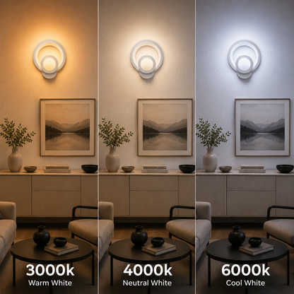 Urbanist LED lámpa 19W kerek hideg/meleg/semleges fény akril és fehér fém