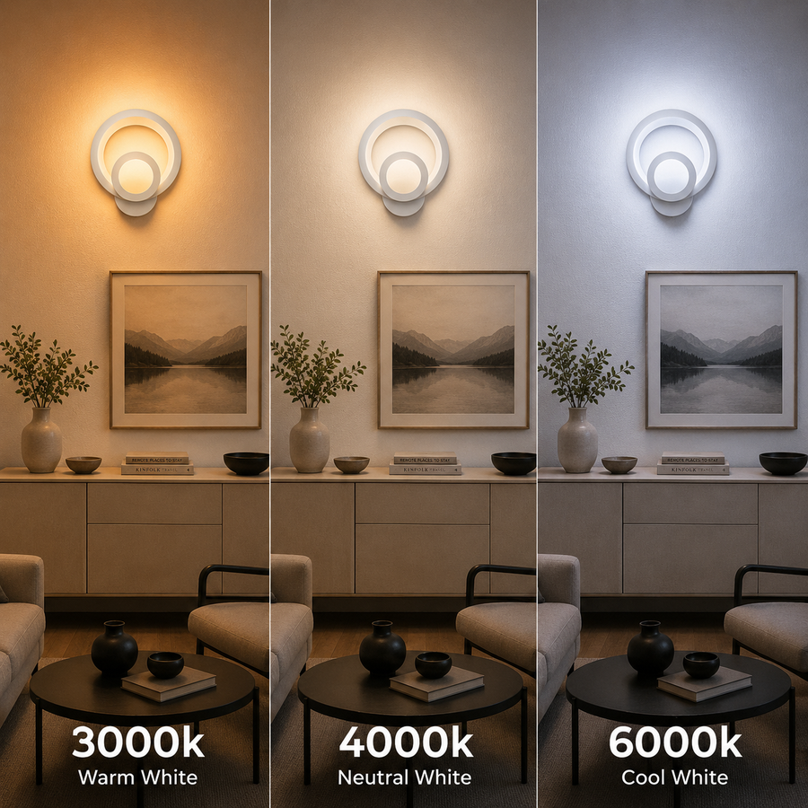 Urbanist LED lámpa 19W kerek hideg/meleg/semleges fény akril és fehér fém
