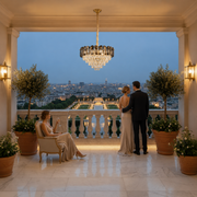 Candelabru Cristal AURUM Petito 3xE14, Diametru 30cm, Inaltime 28cm, Auriu Lucios, Inaltime Reglabila, Design Elegant