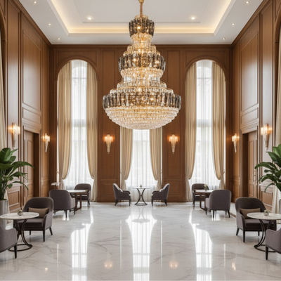 Candelabru Cristal VELIOR Supremo 40xE14, D100 cm, Auriu, Inaltime Reglabila, Metal si Cristal