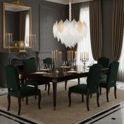 Candelabru Cristal LACE Eleganza 9xE14, Diametru 50cm, Inaltime 36cm, Auriu Lucios, Inaltime Reglabila, Design Elegant Candelabre Cristal Default Title Alessandro Design
