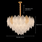Candelabru Cristal LACE Regalis 21xE14, Diametru 80cm, Inaltime 49cm, Auriu Lucios, Inaltime Reglabila, Design Elegant Candelabre Cristal Default Title Alessandro Design