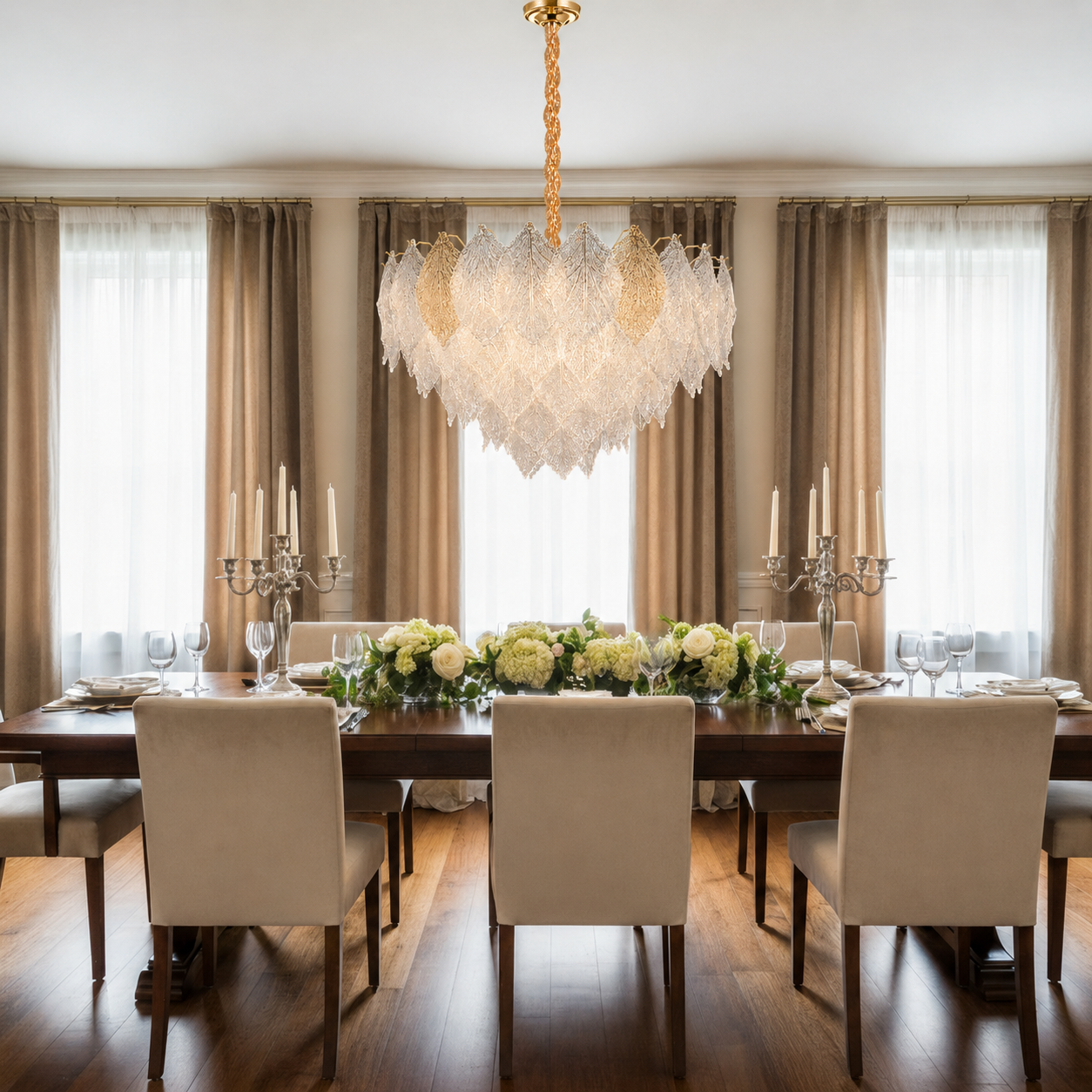 Candelabru Cristal LACE Regalis 21xE14, Diametru 80cm, Inaltime 49cm, Auriu Lucios, Inaltime Reglabila, Design Elegant Candelabre Cristal Default Title Alessandro Design