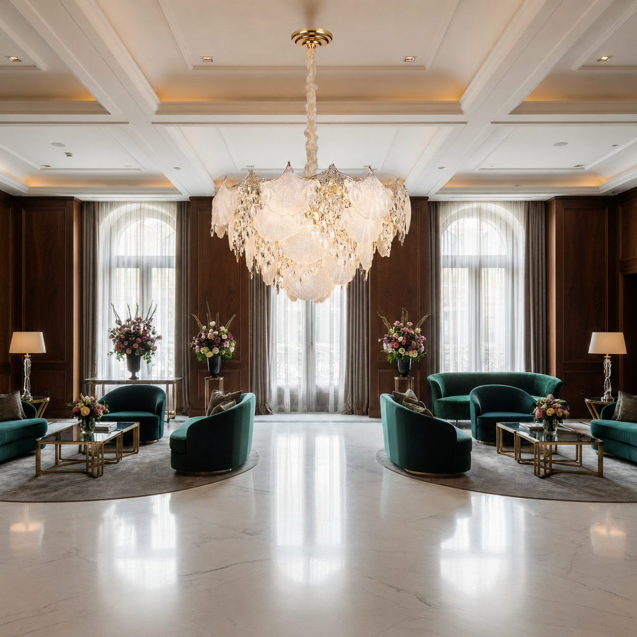 Candelabru Cristal LUXE Regalis, 21xE14, Diametru 80cm, Inaltime 45cm, Auriu Lucios, Inaltime Reglabila, Design Elegant Candelabre Cristal Default Title Alessandro Design