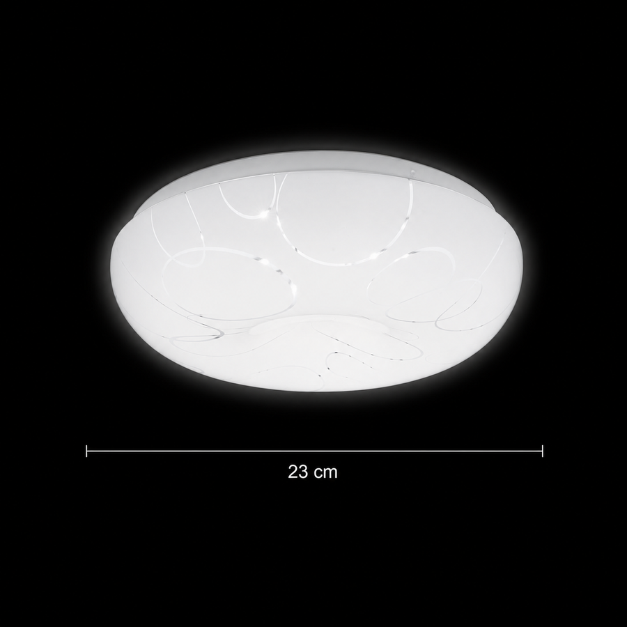 Plafonieră LED Rotund 23 cm, 22W, 3000K / 4000K / 6000K, Alb, Metal si Acril Plafoniere LED Default Title Alessandro Design