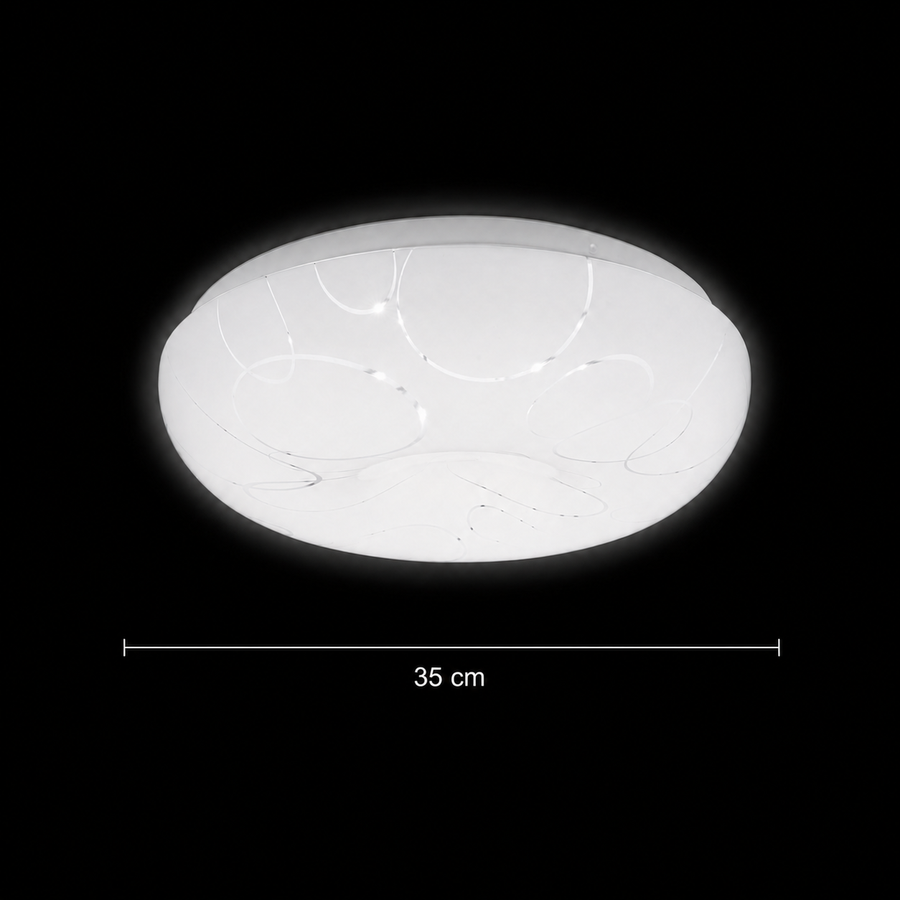 Plafonieră LED 35 cm, 31W, 3000K / 4000K / 6000K, Alb, Metal si Acril Plafoniere LED Default Title Alessandro Design