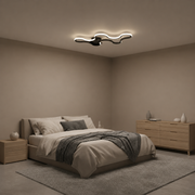 Lustra LED cu telecomanda ORMS Eleganza, 3000K/4000K/6000K, 56W, Metal și Plastic, Negru