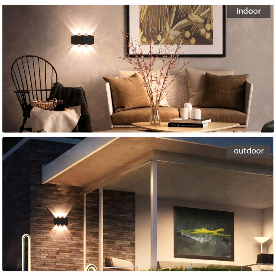 Aplica LED Exterior AX231, 12W, 6 Surse de lumina, Lumina Calda, Negru Aplice de Exterior Default Title Alessandro Design