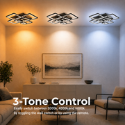 LED csillár távirányítóval ELLA 186W, 8 négyzet, hideg/meleg/semleges fény, szabályozható, fekete LED csillárok távirányítóval Alapértelmezett cím Alessandro Design