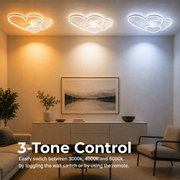LED-es csillár távirányítóval AMI 48W, 3 szív, hideg/meleg/semleges fény, szabályozható, fehér LED-es csillár távirányítóval Alapértelmezett cím Alessandro Design