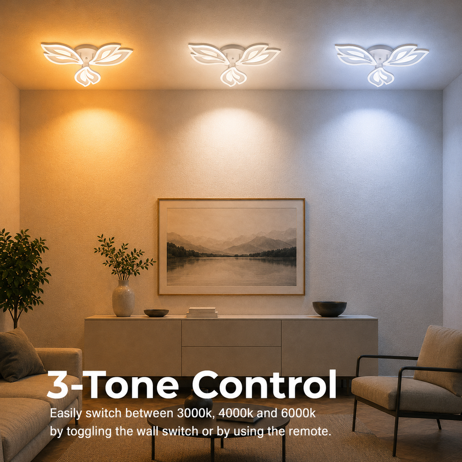 LED-es csillár távirányítóval LILY 40W, 3 elem, hideg/meleg/semleges fény, szabályozható, fehér LED-es csillár távirányítóval Alapértelmezett cím Alessandro Design