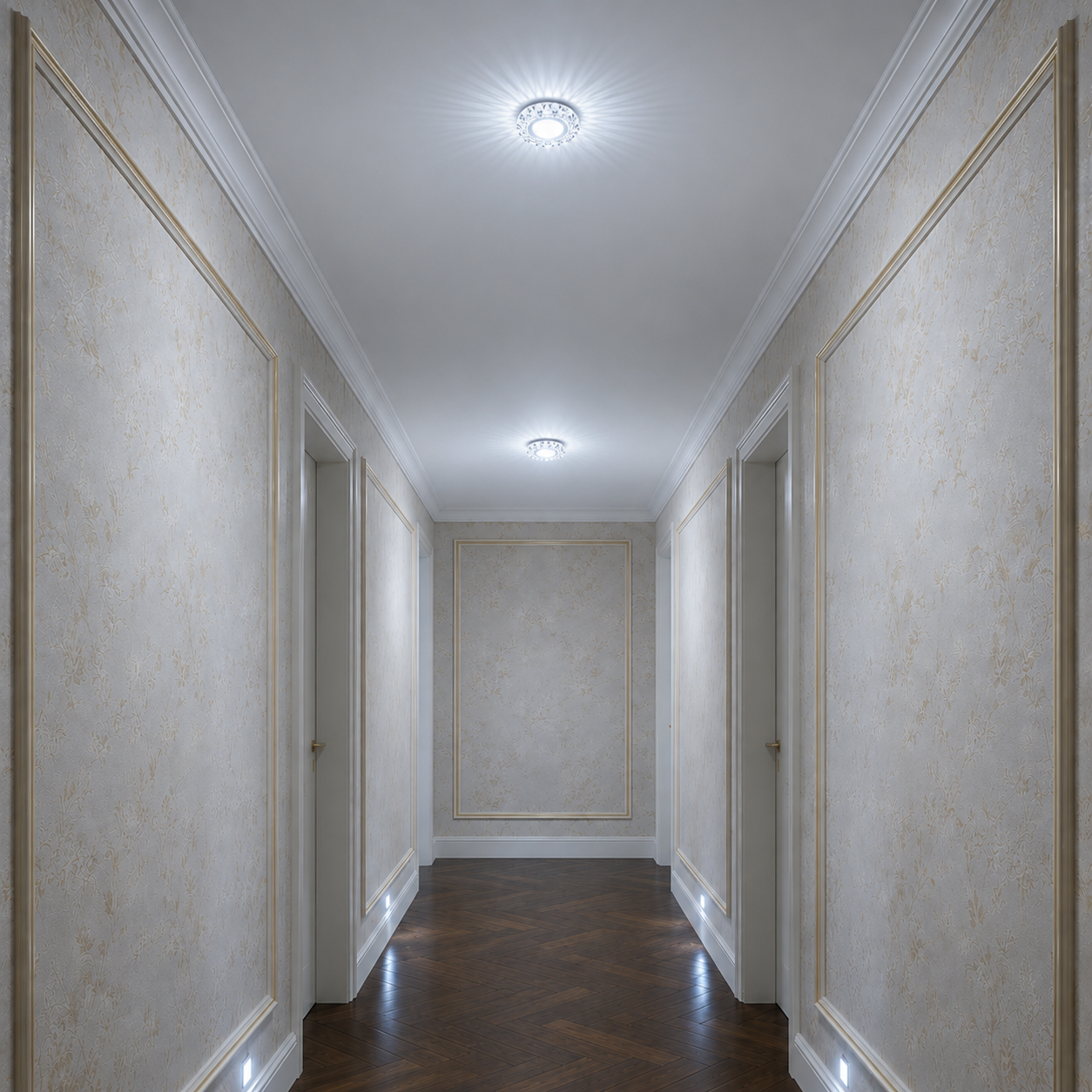 Spot LED ORBITA, 5W, Rotund, Lumina Rece + RGB, Alb, Rasina si Sticla Spot LED Default Title Alessandro Design