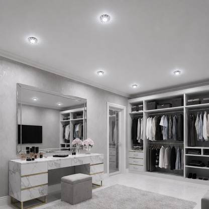 Spot LED ORBITA, 5W, Rotund, Lumina Rece + RGB, Alb, Rasina si Sticla Spot LED Default Title Alessandro Design