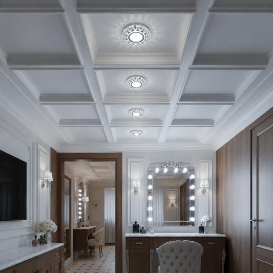 Spot LED ORBITA, 5W, Rotund, Lumina Rece + RGB, Alb, Rasina si Sticla Spot LED Default Title Alessandro Design