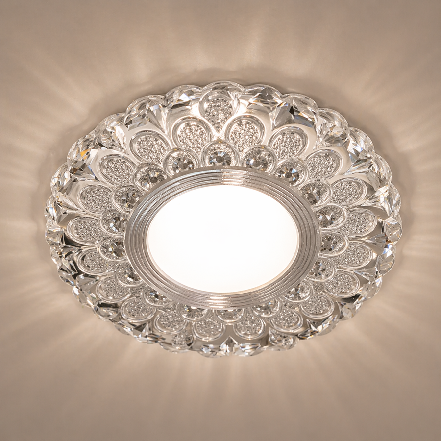 Spot LED ORBITA, 5W, Rotund, Lumina Rece + RGB, Alb, Rasina si Sticla Spot LED Default Title Alessandro Design