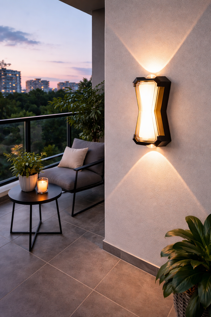 Aplica LED AX216 de Exterior si Interior, 2 Surse x 10W, Metalic, Negru, 3000K Aplice de Exterior Default Title Alessandro Design