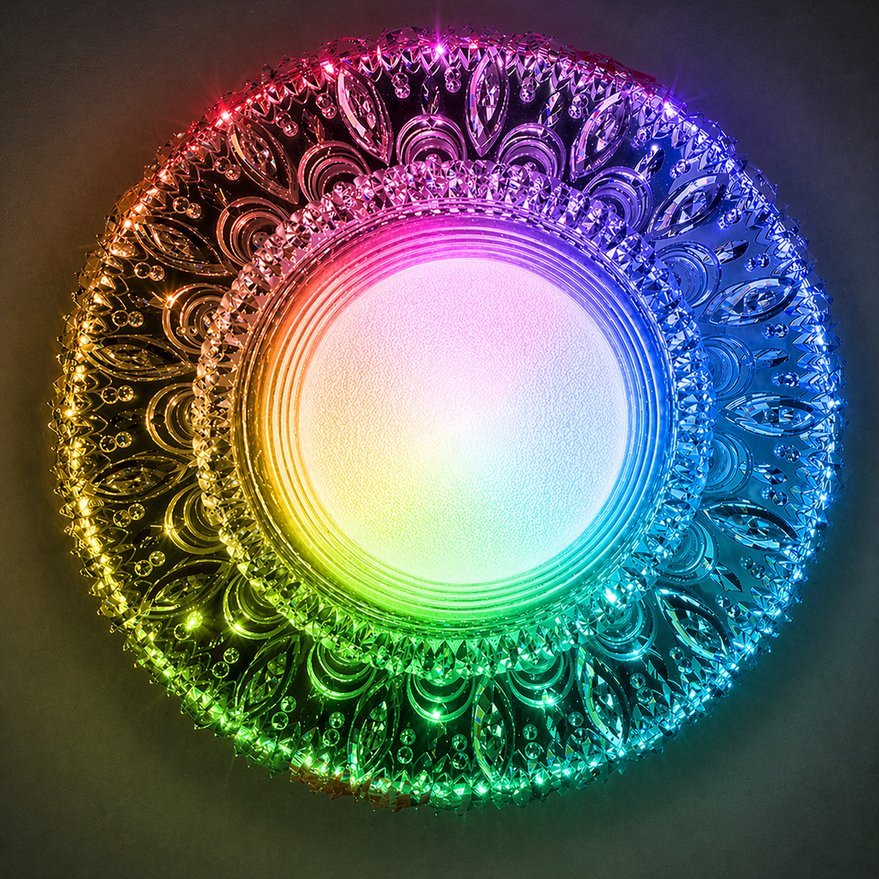 Spot LED ORBITA, 5W, Rotund, Lumina Rece + RGB, Alb, Rasina si Sticla Spot LED Default Title Alessandro Design