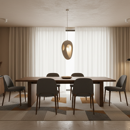 Lustra Moderna EON Eleganza, 49 cm, Suspendata, 1 X E27, Alb, Metal si Spuma, Inaltime Reglabila Lustre Clasice Default Title Alessandro Design
