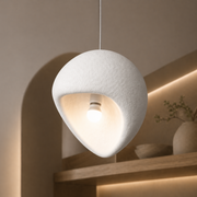 Lustra Moderna AERA, 30 cm, Suspendata, 1 X E27, Alb, Metal si Spuma, Inaltime Reglabila Lustre Moderne Default Title Alessandro Design