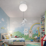 Lustra LED URSULETI Glob 18cm, Inaltime 50cm, 1xE27, Suspendata Lustre Copii Default Title Alessandro Design