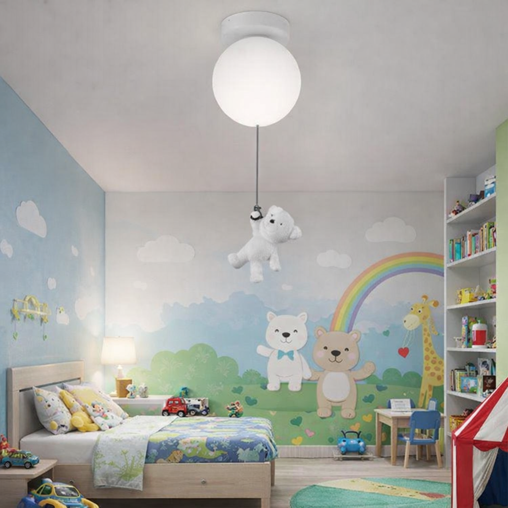 Lustra LED URSULETI Glob 18cm, Inaltime 50cm, 1xE27, Suspendata Lustre Copii Default Title Alessandro Design