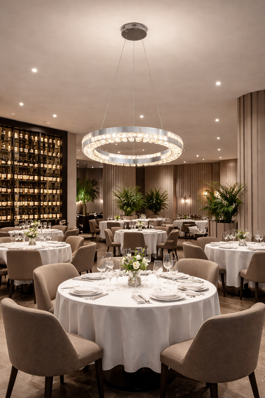Candelabru LED cu Telecomanda, 60W, POLAR, Diametru 50 cm, Inaltime 120 cm, Lumina Rece/Neutra/Calda, Dimabila, Argintiu, Cristal, Metal Lustre LED cu Telecomanda Default Title Alessandro Design