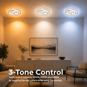 KOMPACTO LED csillár 47 W, 3 kör, hideg/meleg/semleges fény, fehér LED csillárok Alapértelmezett cím Alessandro Design