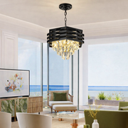Candelabru Cristal HEXA Ø30cm 3xE14 Negru Inaltime Reglabila Candelabre Cristal Default Title Alessandro Design
