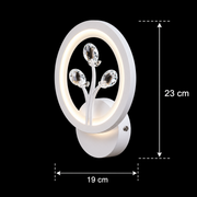 DAISY LED fali lámpa, 14 W, hideg/meleg/semleges fény, fehér kristály beltéri fali lámpákkal Alapértelmezett cím Alessandro Design