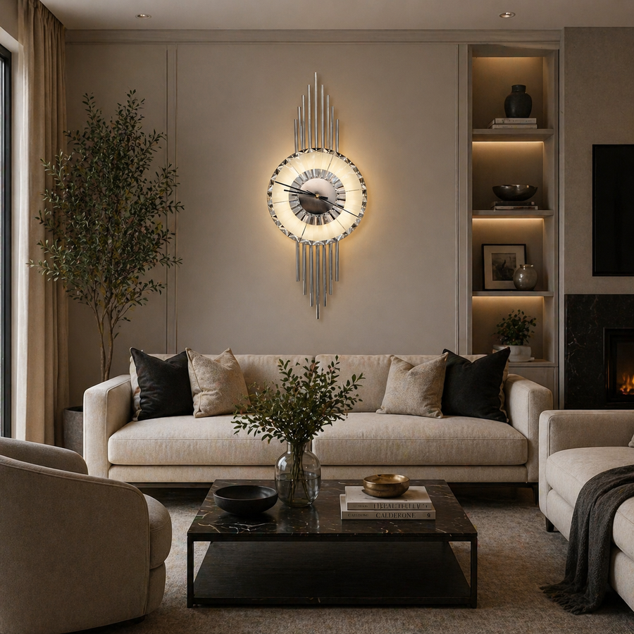 Aplica LED Decorativa HARMONY 65x25cm Lumina Rece/Neutra/Calda Crom Aplice de Interior Default Title Alessandro Design