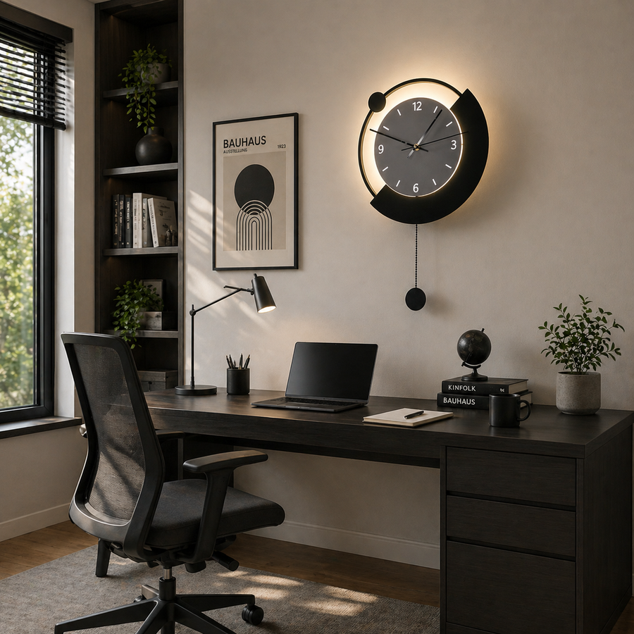 Aplica LED Decorativa ARC Ø30 cm Lumina Rece/Neutra/Calda Negru Aplice de Interior Default Title Alessandro Design