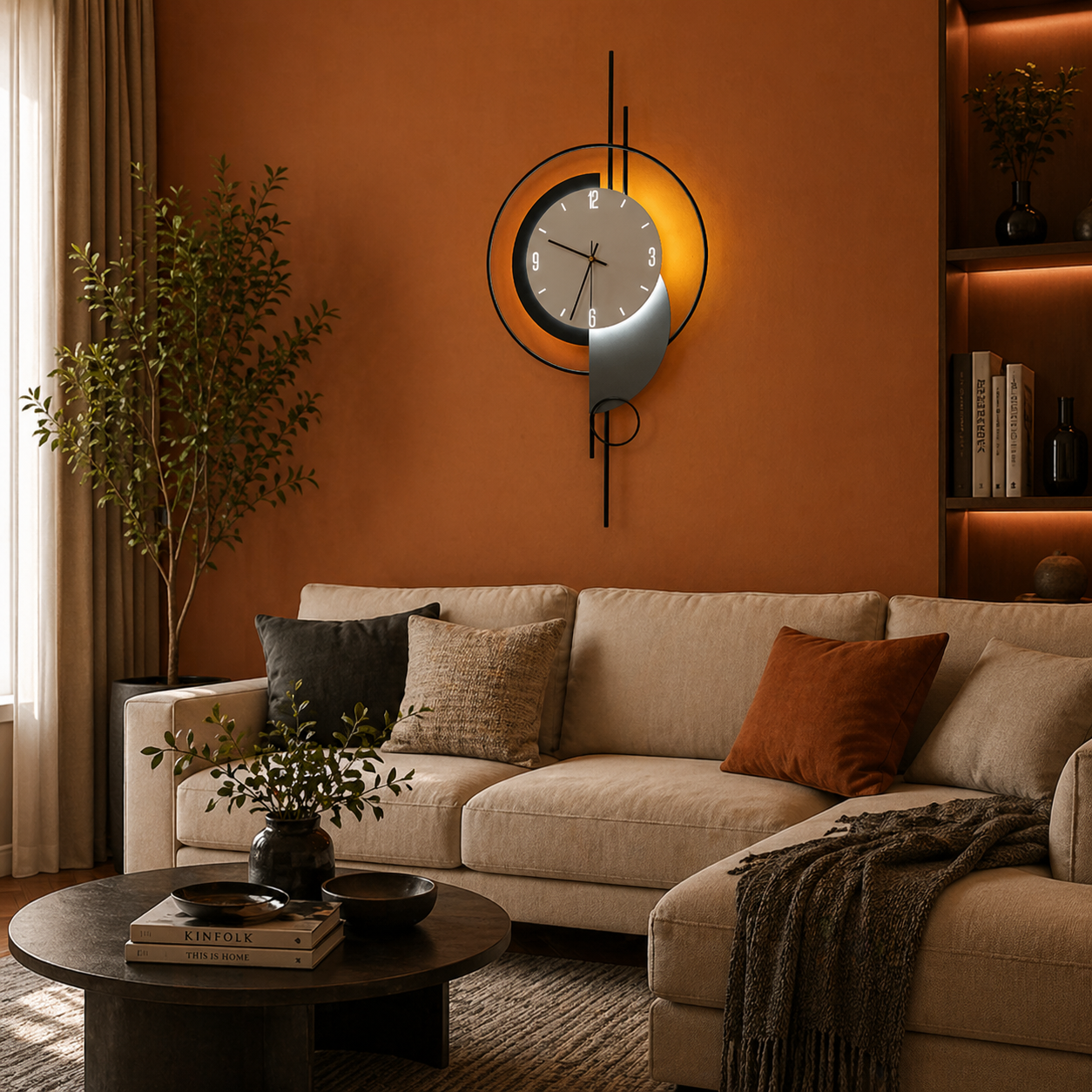 Aplica LED Decorativa ARTY 80x40 cm Lumina Rece/Neutra/Calda Negru Aplice de Interior Default Title Alessandro Design