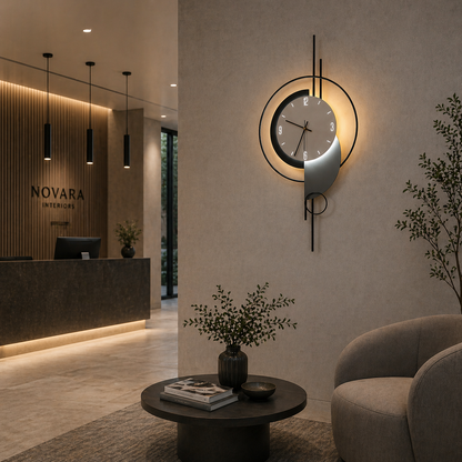 Aplica LED Decorativa ARTY 80x40 cm Lumina Rece/Neutra/Calda Negru Aplice de Interior Default Title Alessandro Design