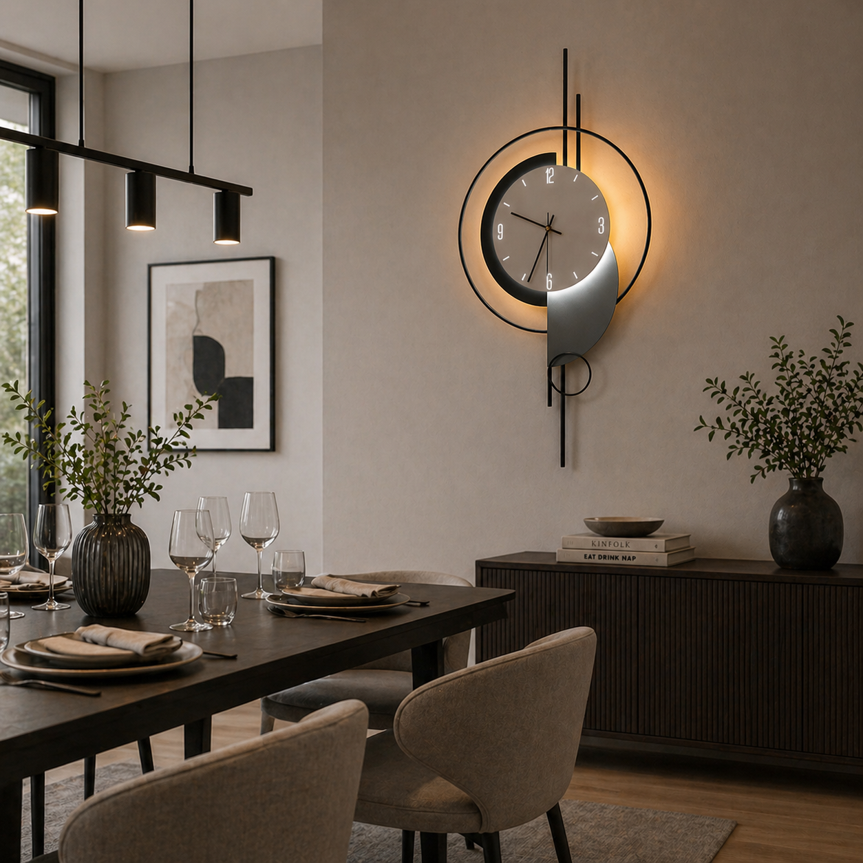 Aplica LED Decorativa ARTY 80x40 cm Lumina Rece/Neutra/Calda Negru Aplice de Interior Default Title Alessandro Design