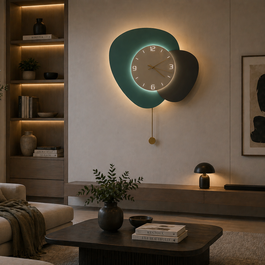 Aplica LED Decorativa DUOS Ø50cm Lumina Rece/Neutra/Calda Verde Aplice de Interior Default Title Alessandro Design