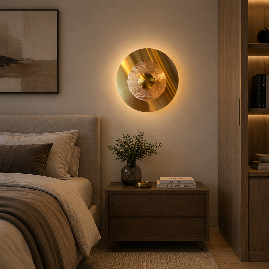 Aplica LED Decorativa DOME Lumina Rece/Neutra/Calda Auriu Aplice de Interior Default Title Alessandro Design