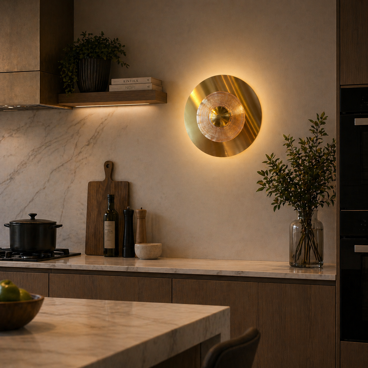 Aplica LED Decorativa DOME Lumina Rece/Neutra/Calda Auriu Aplice de Interior Default Title Alessandro Design