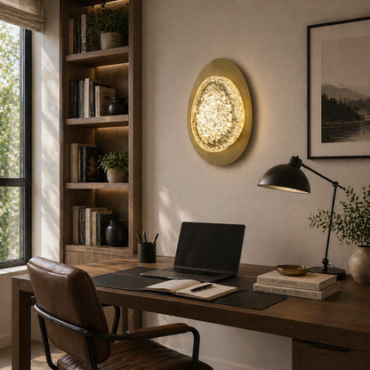 Aplica LED Decorativa GEM Lumina Rece/Neutra/Calda Auriu Aplice de Interior Default Title Alessandro Design