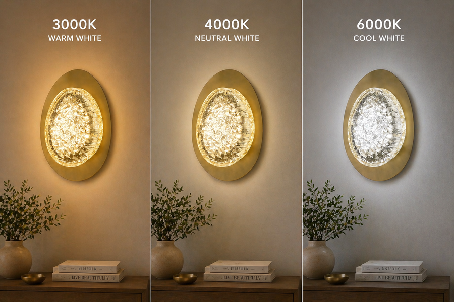 Aplica LED Decorativa GEM Lumina Rece/Neutra/Calda Auriu Aplice de Interior Default Title Alessandro Design