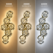 Aplica LED Cristal Decorativa BLOSSOM Lumina Rece/Neutra/Calda Auriu Aplice de Interior Default Title Alessandro Design