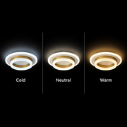 LED csillár SOLENA ROTONDA 21W, átmérő 20cm, hideg/meleg/semleges fény, aranyfehér LED csillárok alapbeállítás Alessandro Design